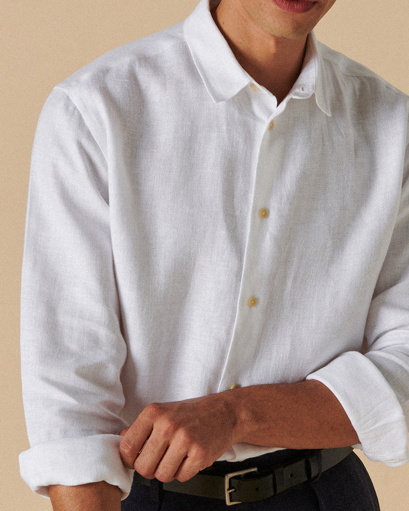 Heavy Linen Signature White
