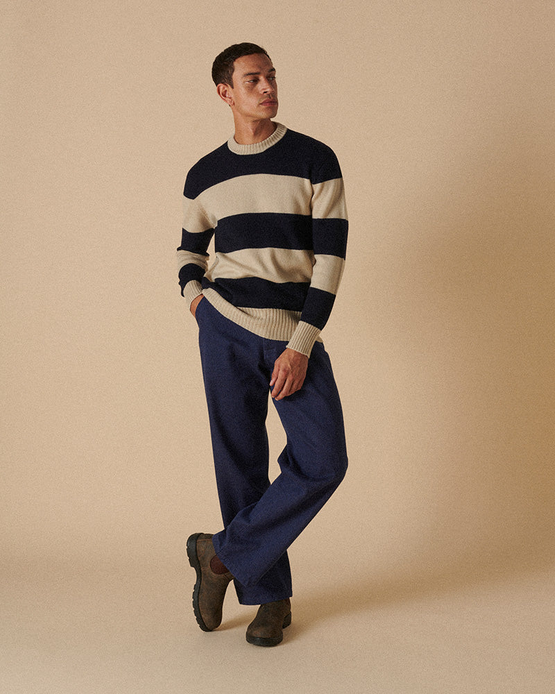 Merino Crewneck Vanguard Stripe