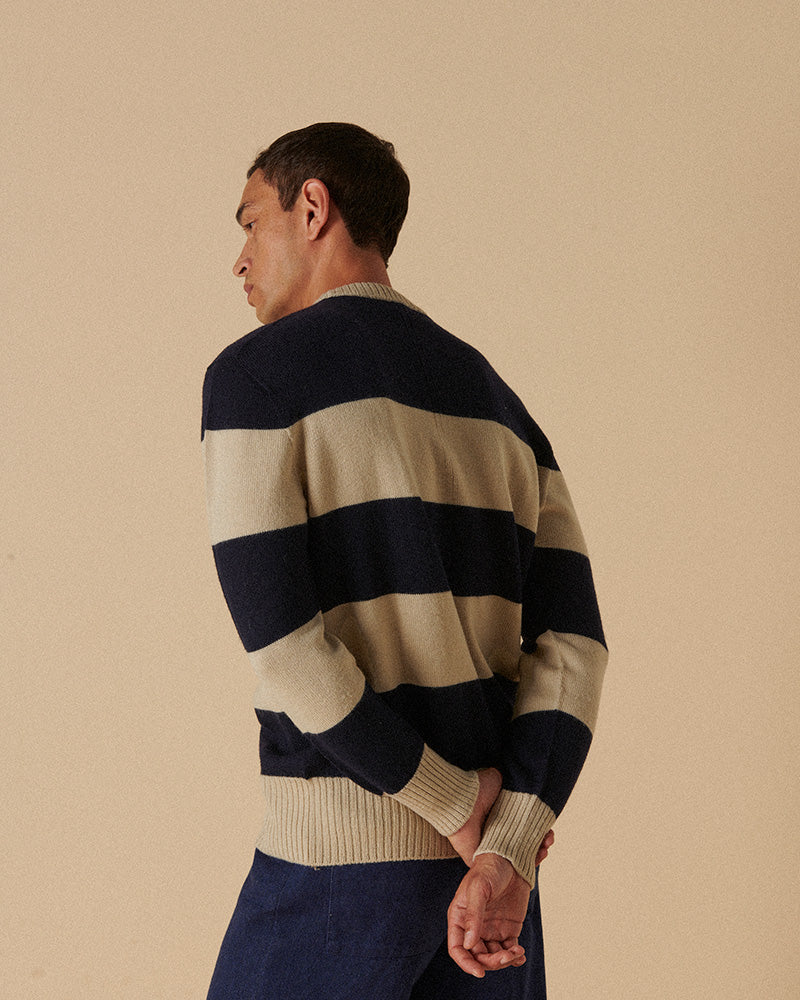 Merino Crewneck Vanguard Stripe