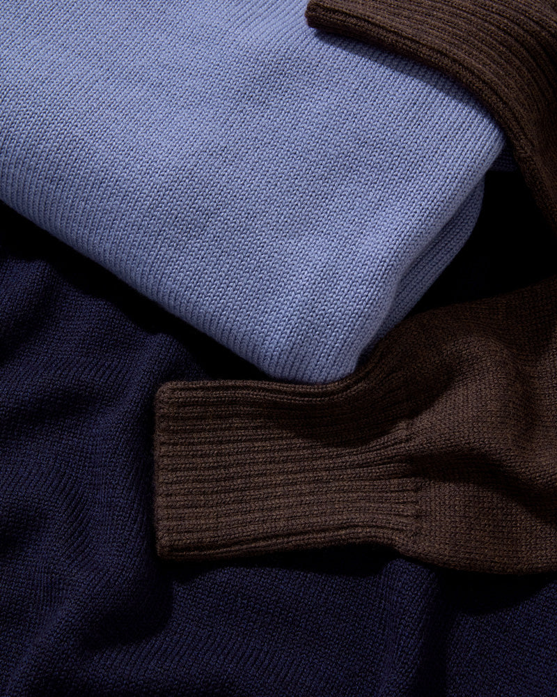 Merino Crewneck Chocolate Grain