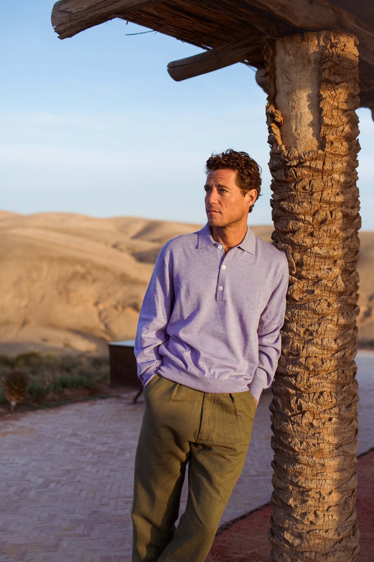 Straight Leg Trousers Khaki