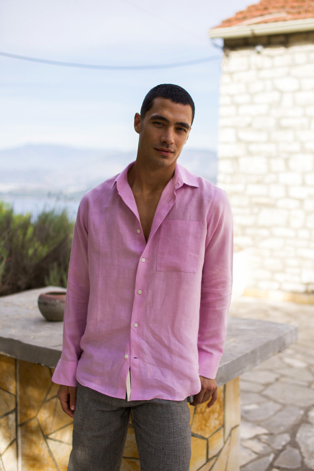 Lightweight Linen Holiday Signature Lupin Pink