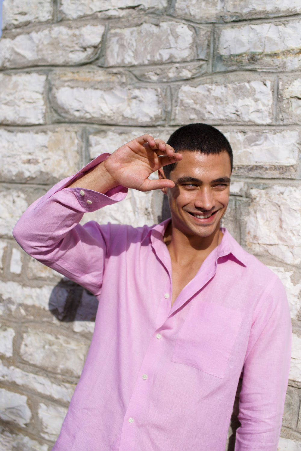 Lightweight Linen Holiday Signature Lupin Pink