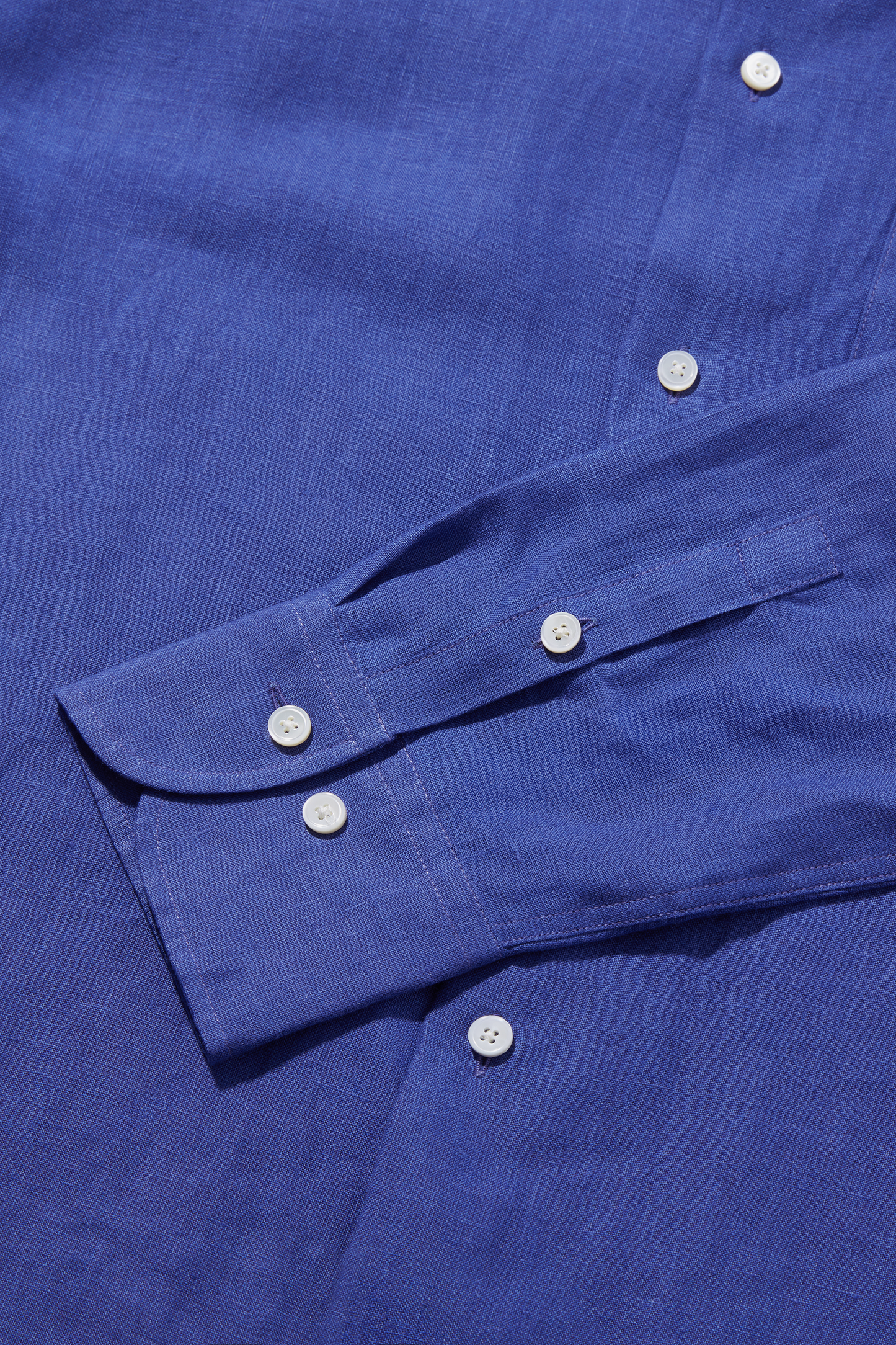 Midweight Linen Signature Shirt Klein Blue