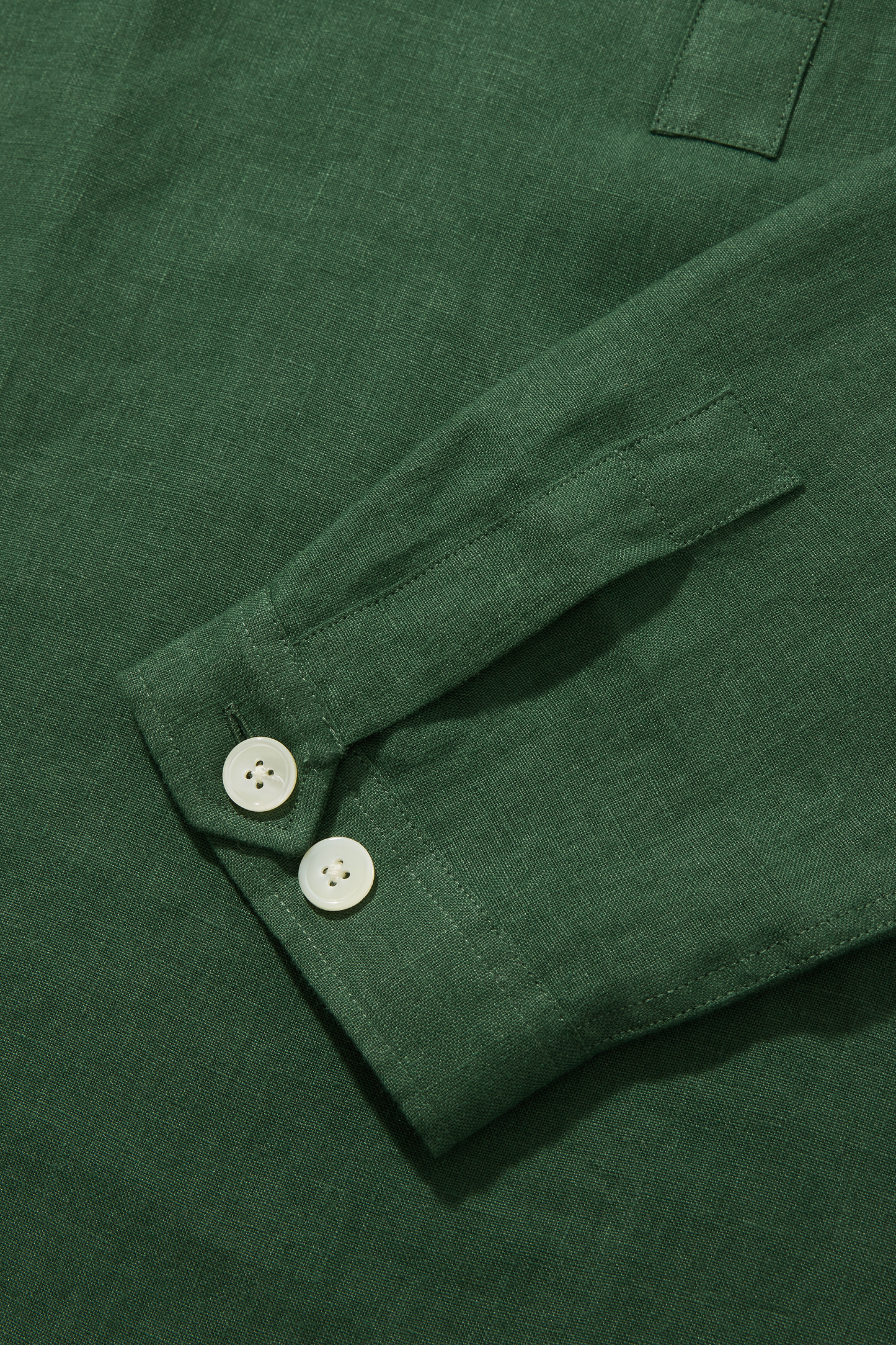 Medium Weight Linen Long Sleeve Smock Jade