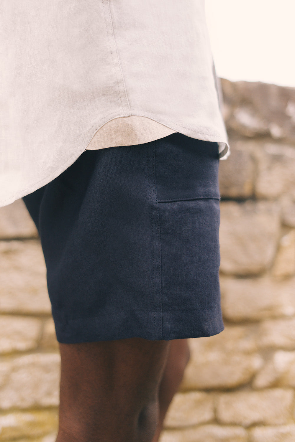 Patch Pocket Shorts 7 Inch Navy Blue