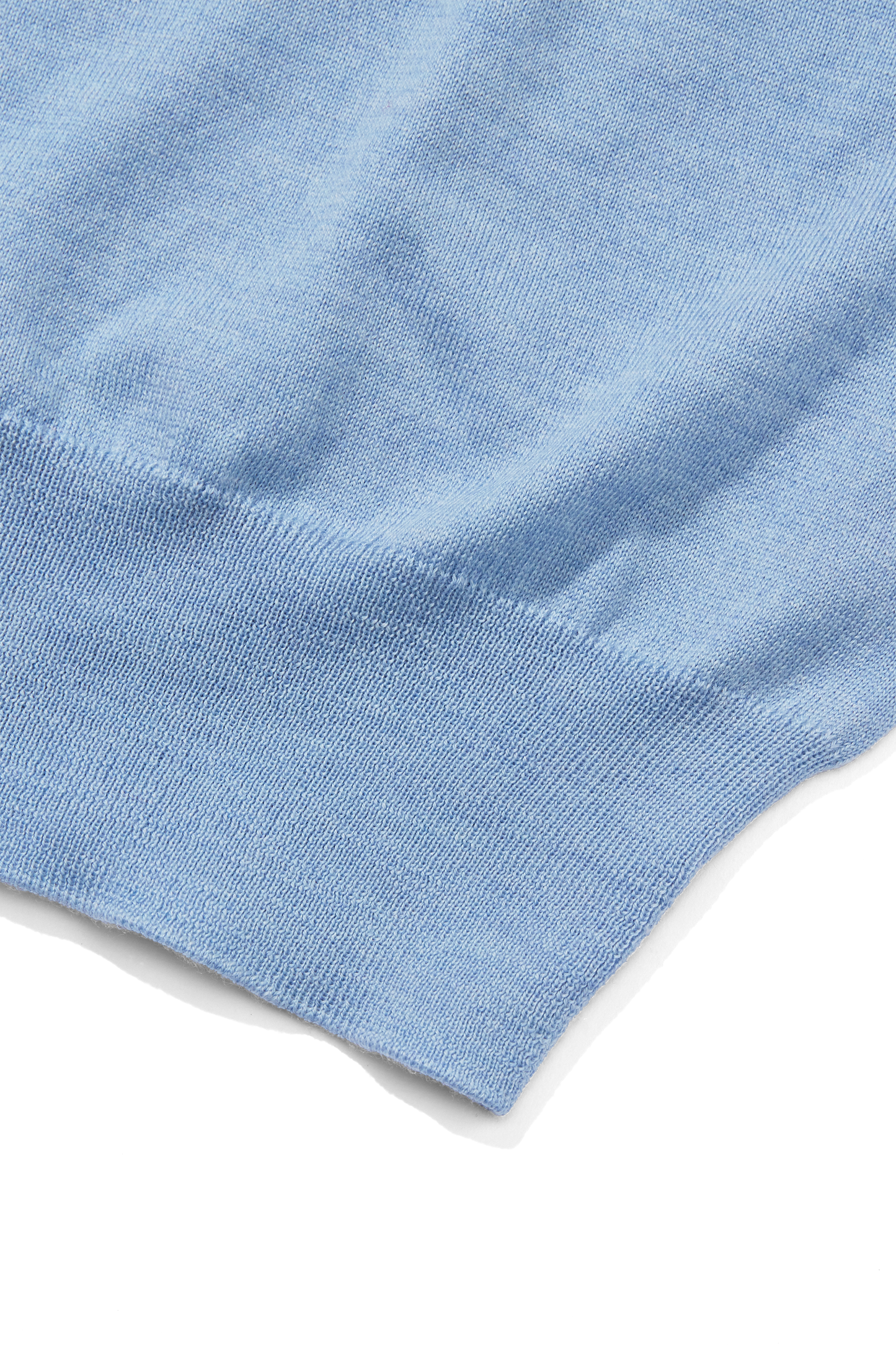 Merino Long Sleeved Polo Powder Blue