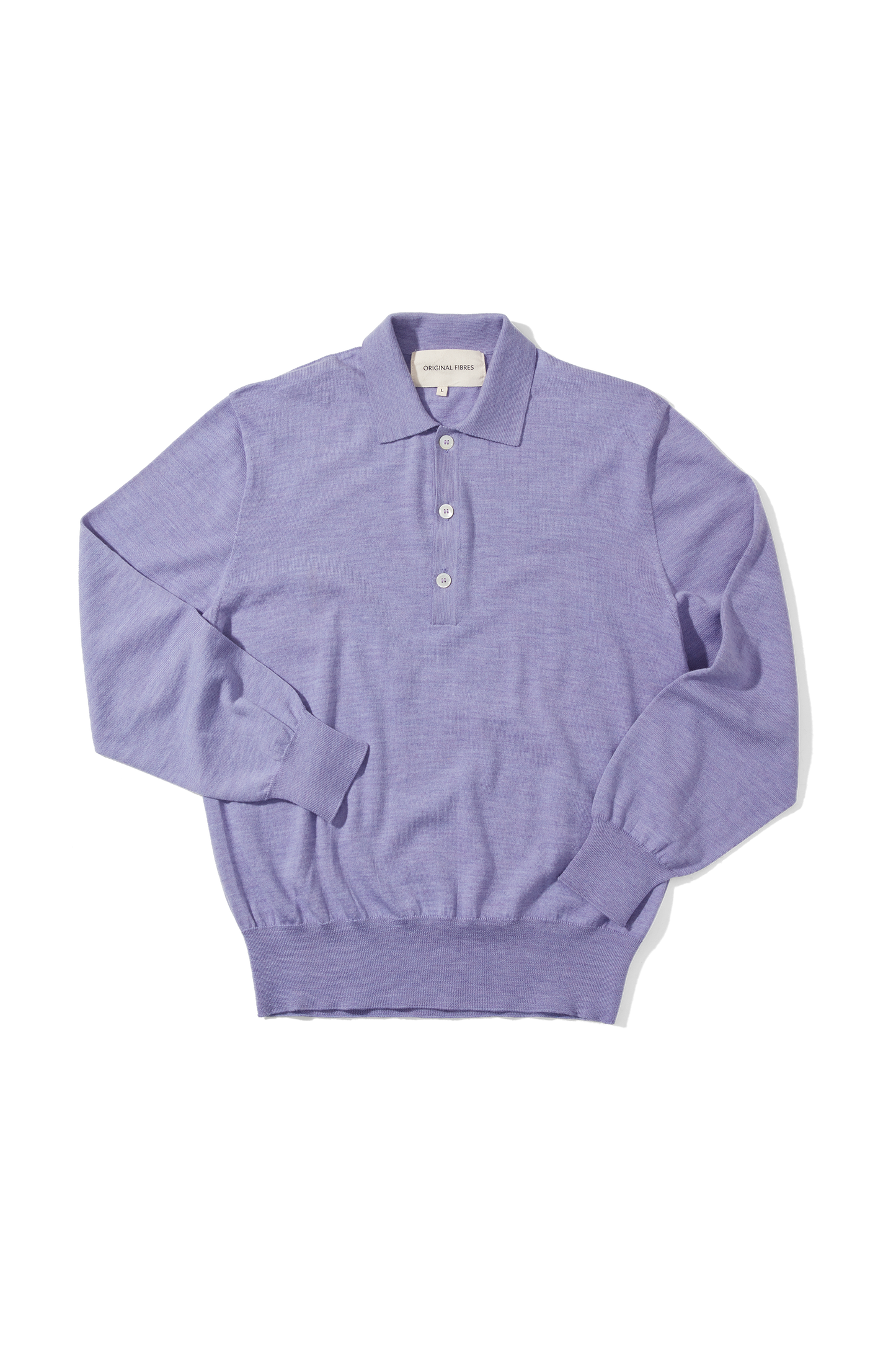 Merino Long Sleeve Polo Iris