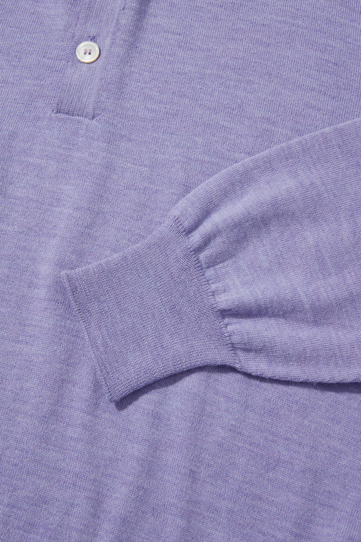 Merino Long Sleeve Polo Iris