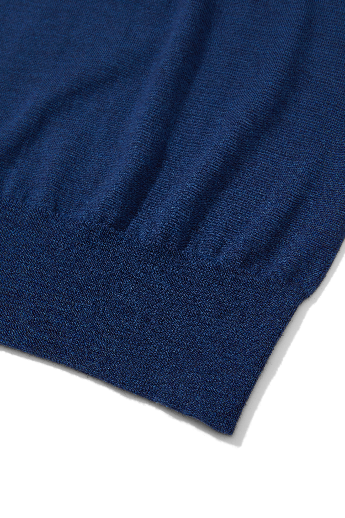 Merino Long Sleeve Polo Egyptian Blue