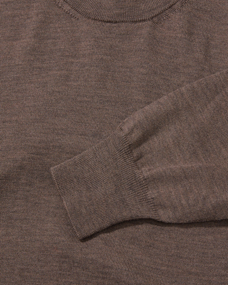 Merino High Neck Crew Mink
