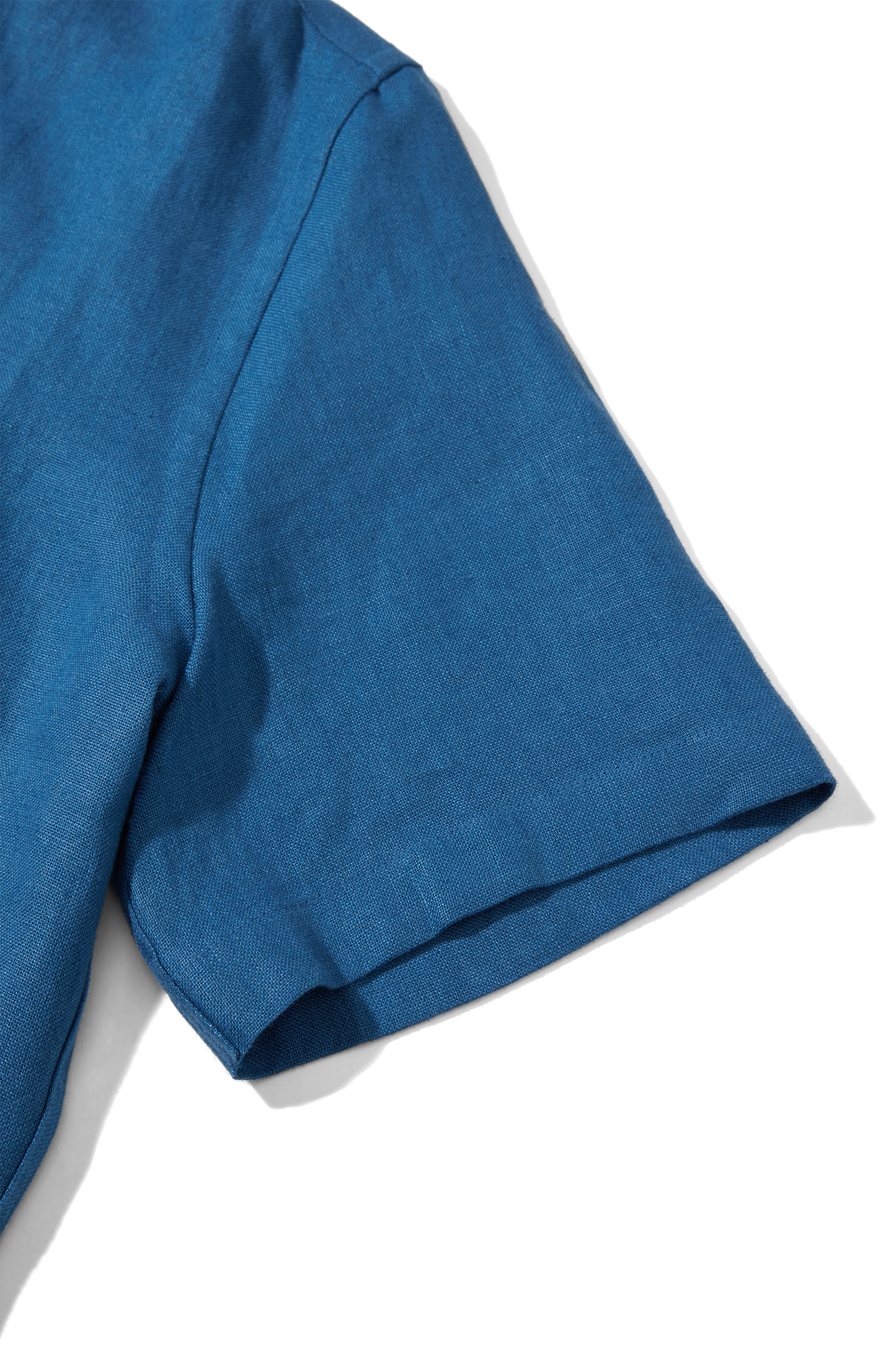 Heavy Linen Short Sleeve Smock Borage Blue