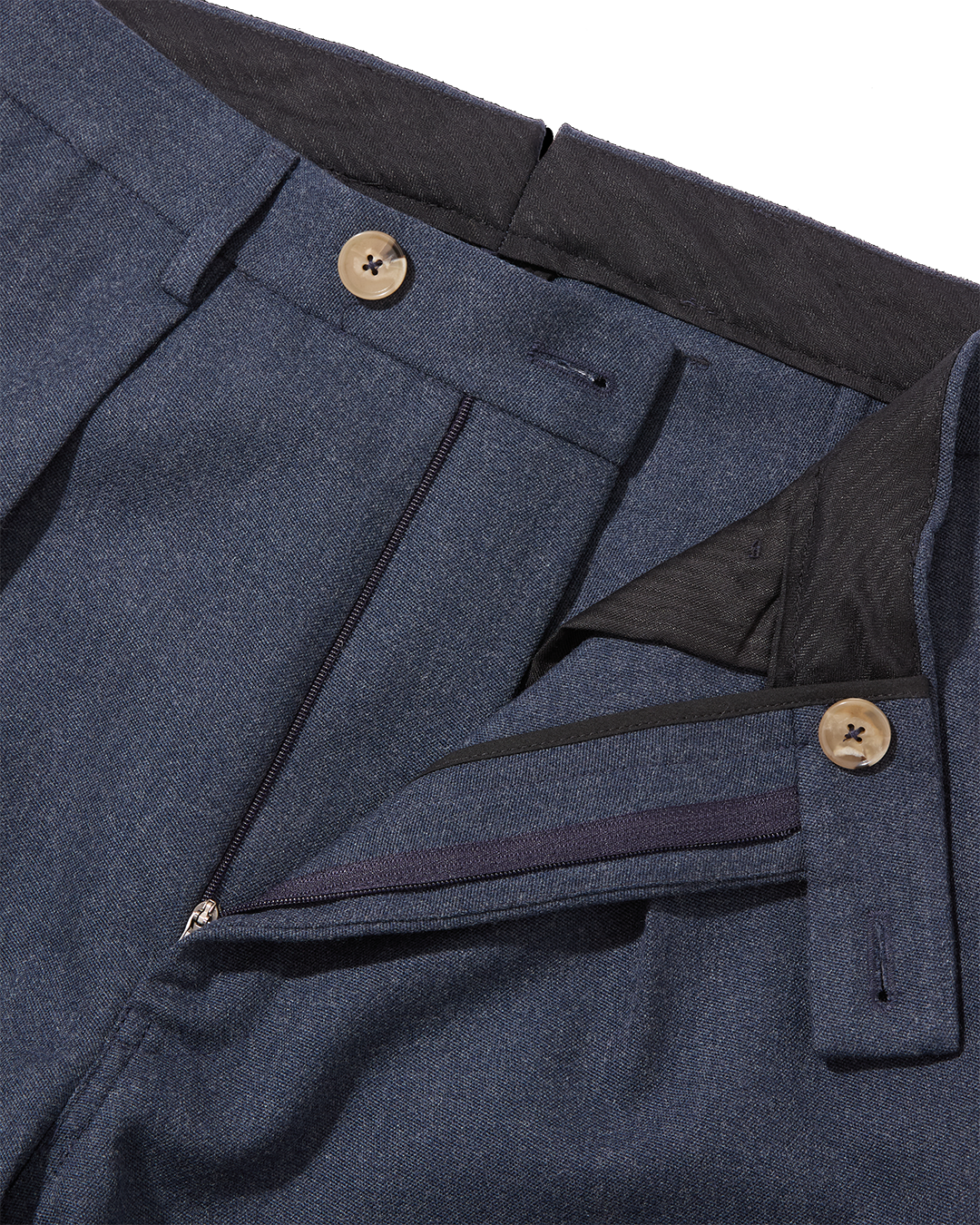 Wool Straight Leg Trousers Airforce