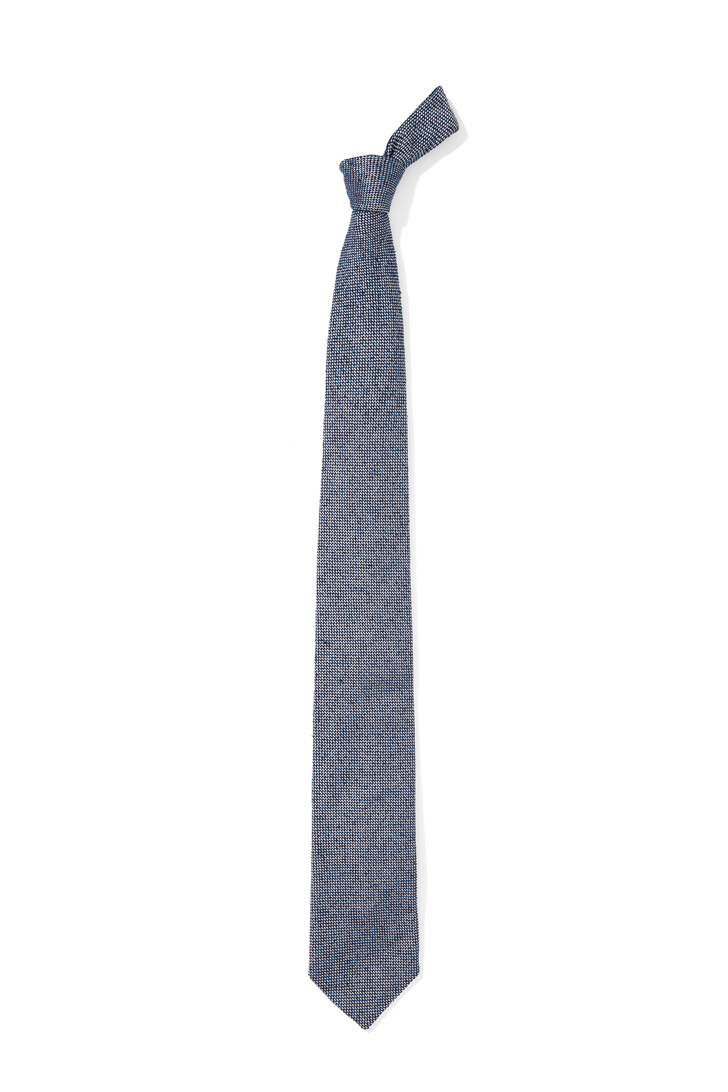 Blue and White Silk Bourette Tie