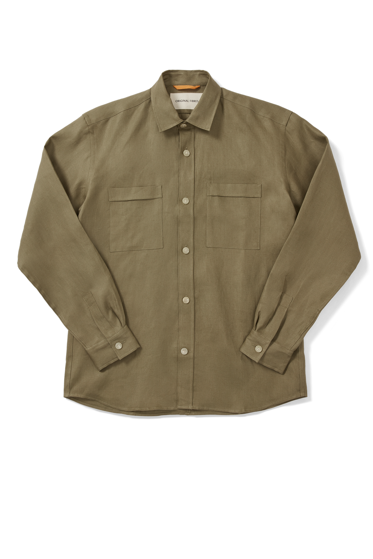 Long Sleeve Utility Overshirt Khaki