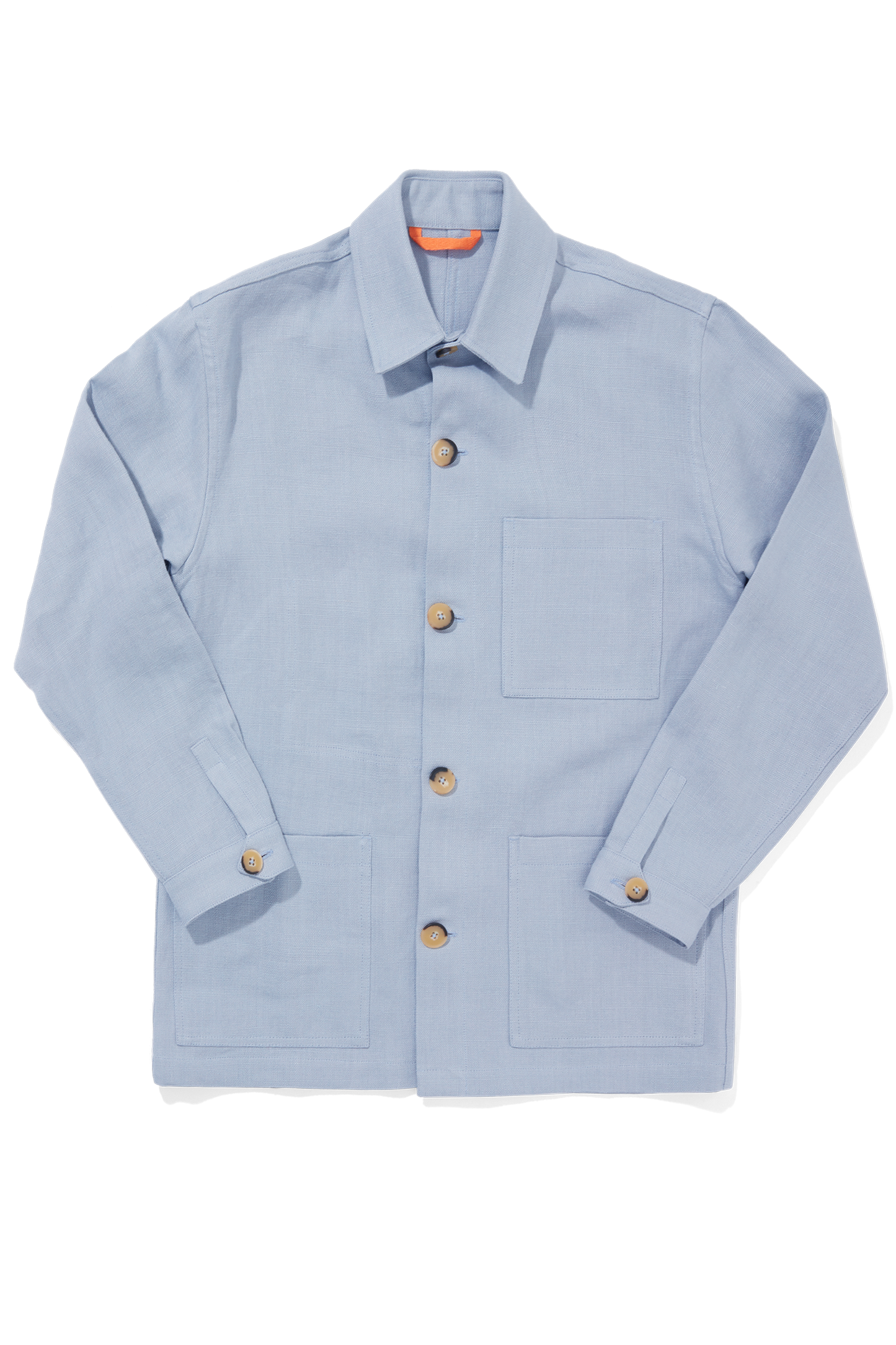 Midweight Linen Railway Jacket Norse Blue