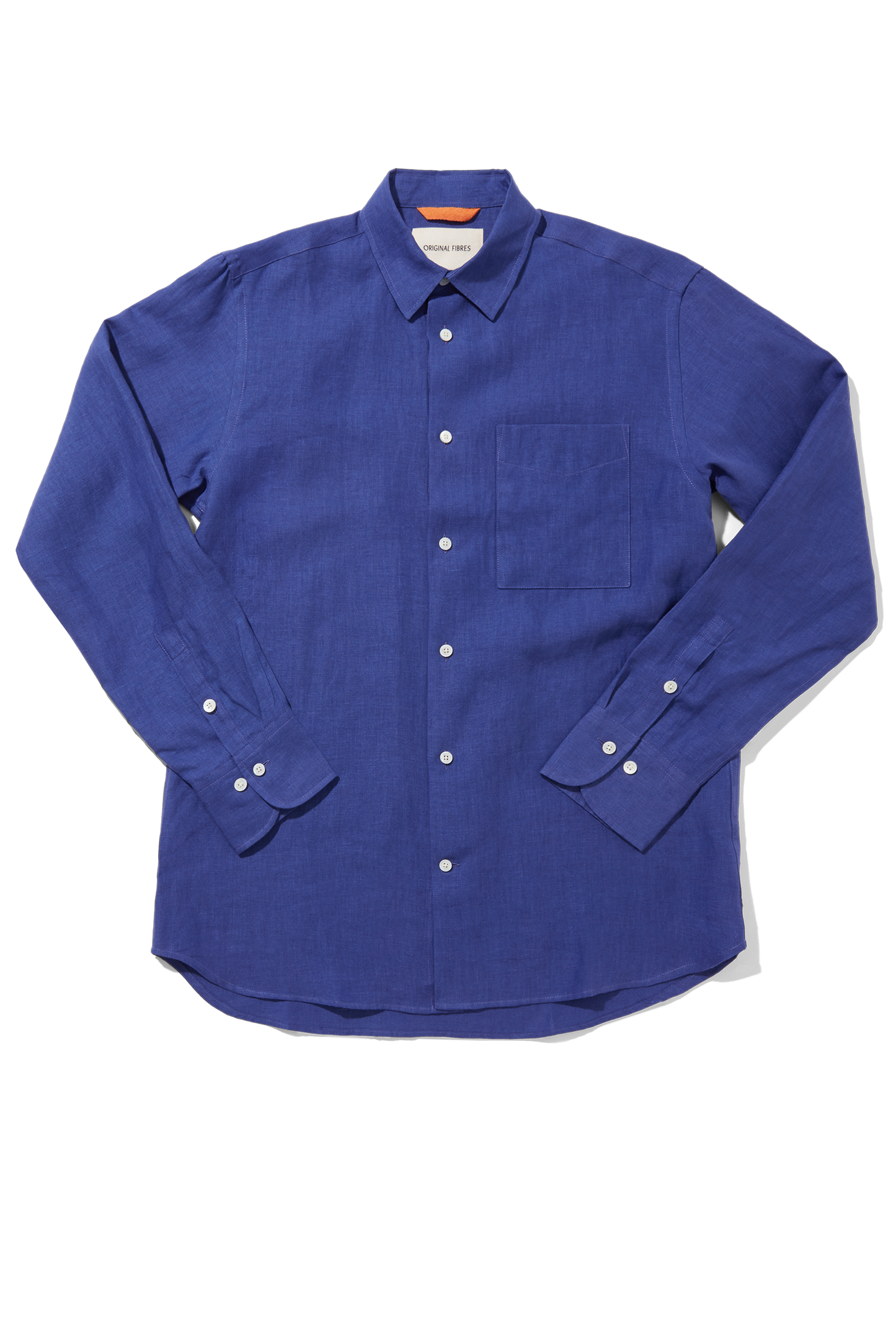 Midweight Linen Signature Shirt Klein Blue