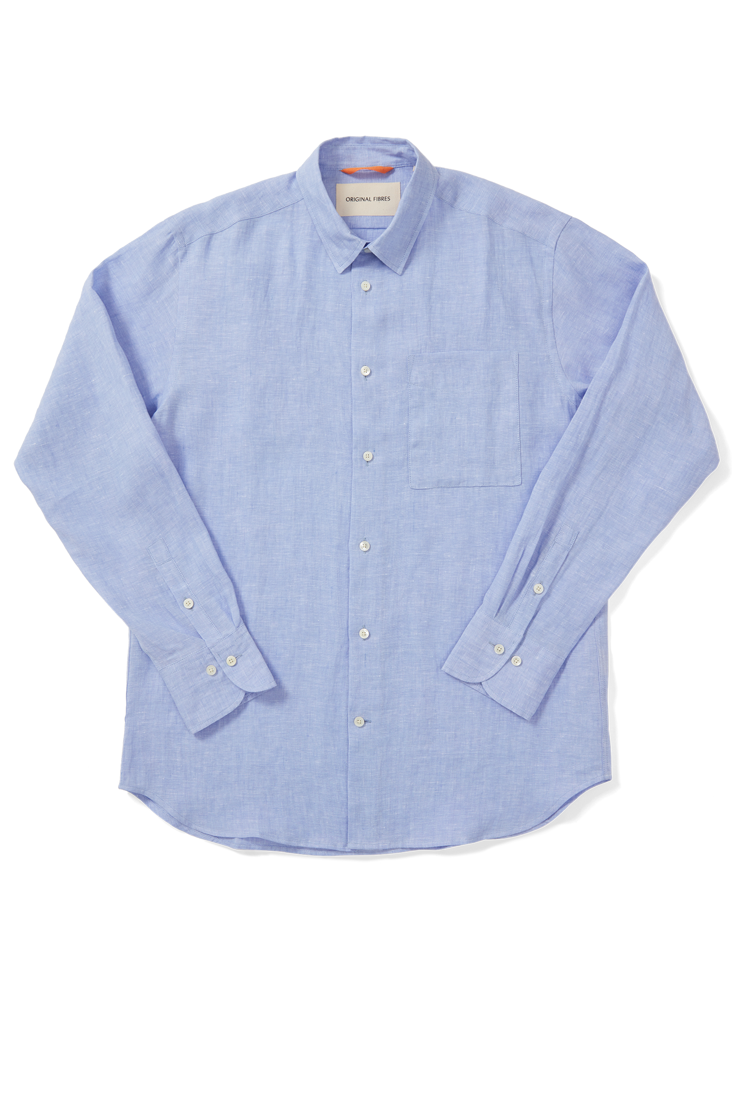 Midweight Linen Signature Shirt Light Blue Yarn-Dye