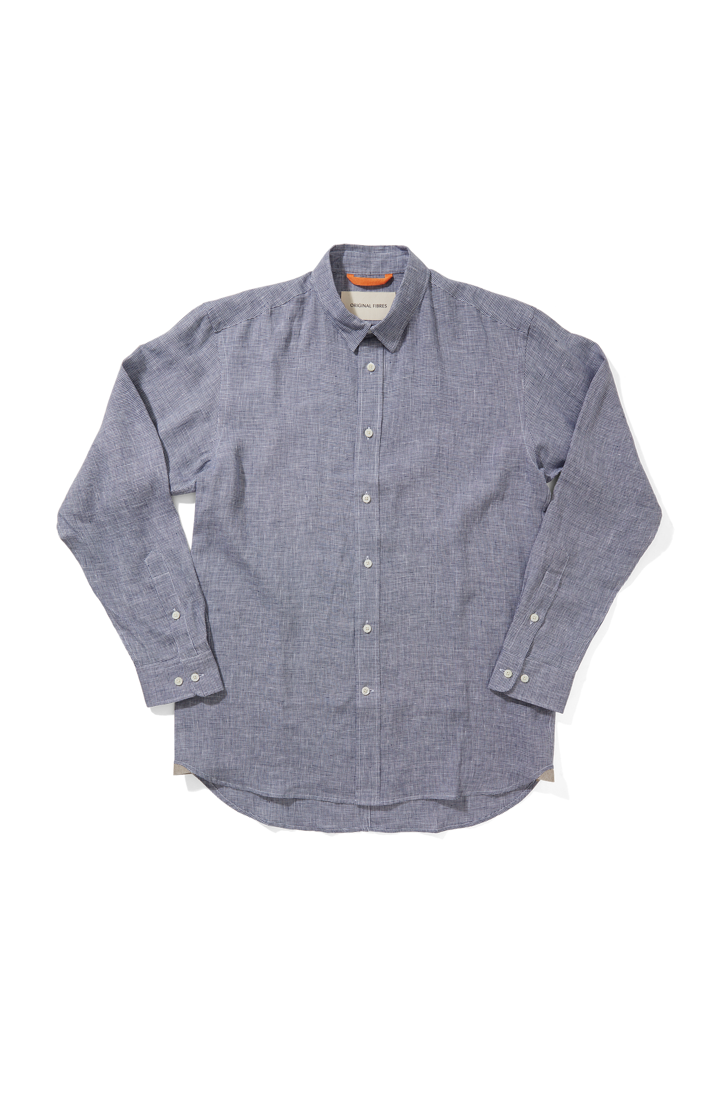 Medium Weight Linen Signature Navy Crosshatch