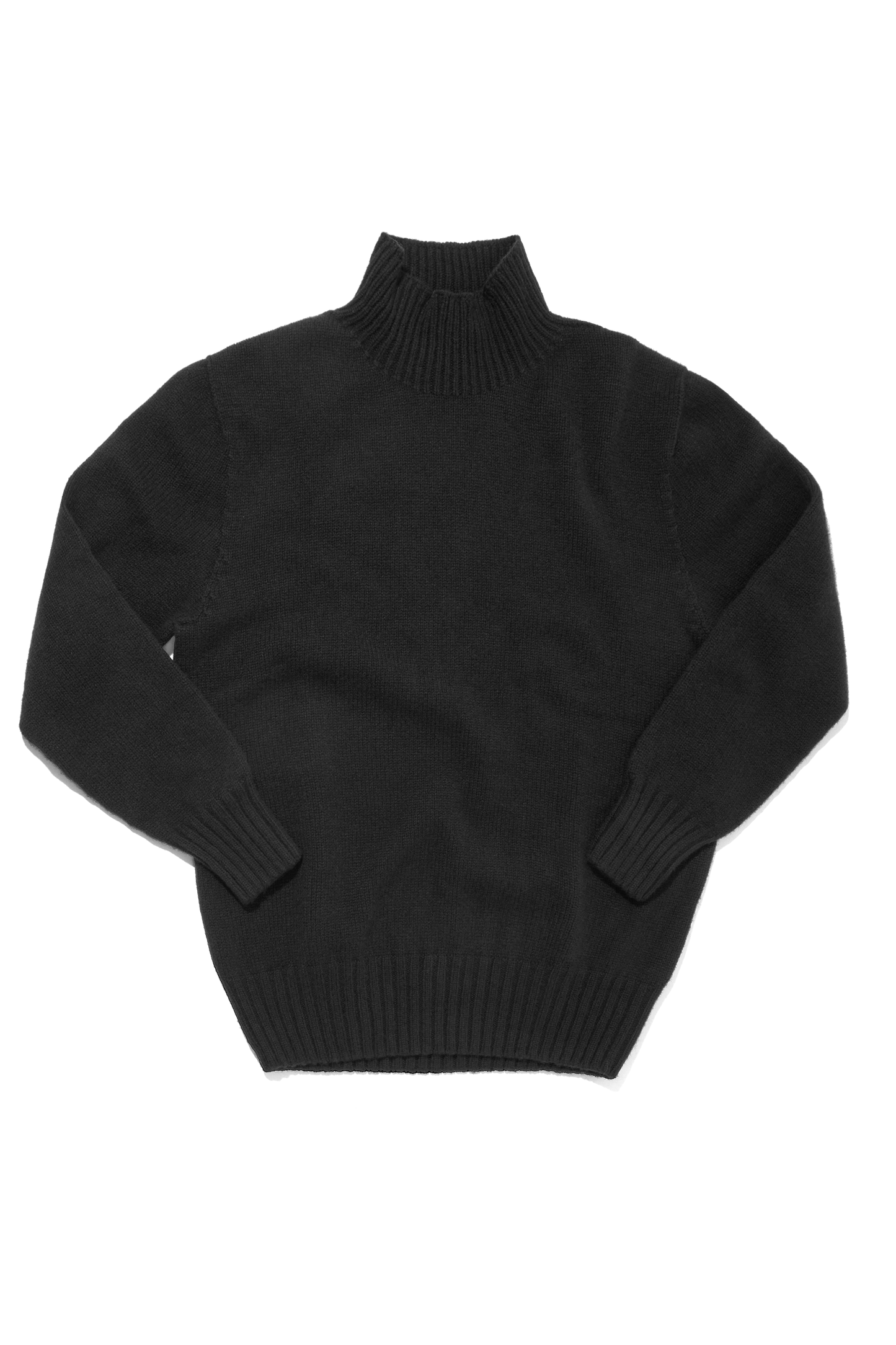 Super Geelong Mock Neck Melange Black