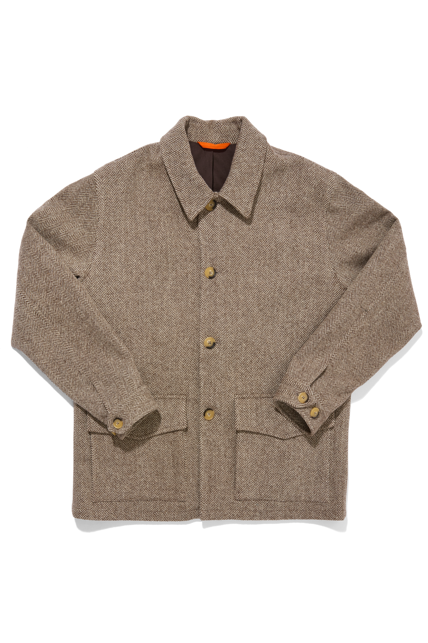 Wool Field Jacket Burnt Herringbone