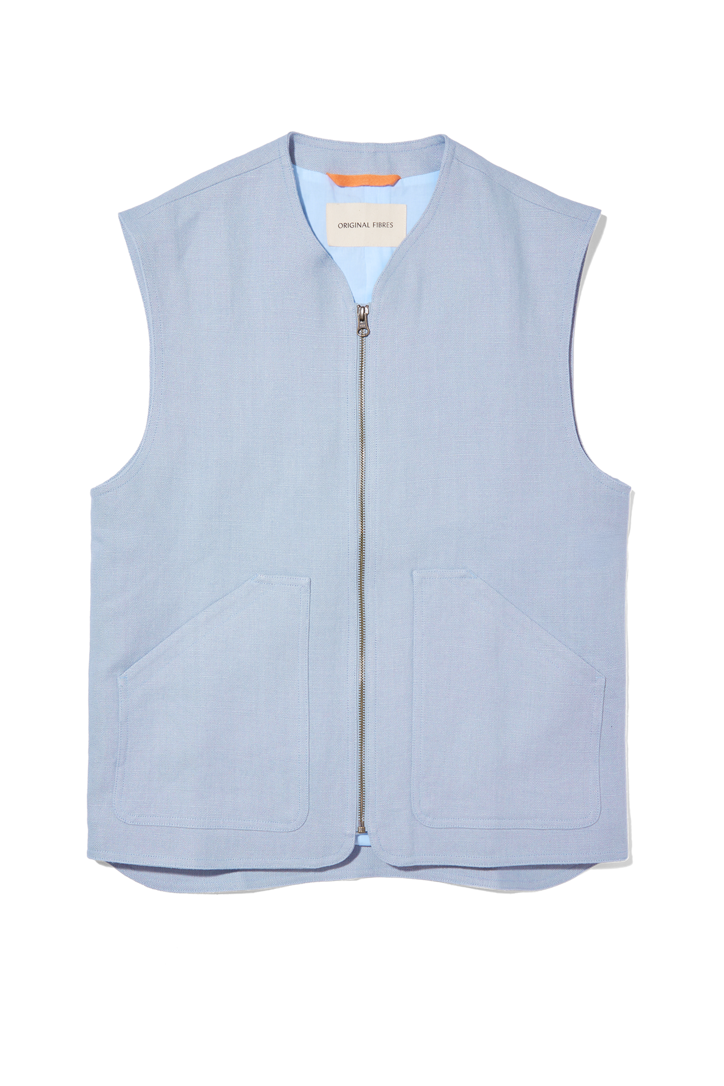 Midweight Linen Gilet Norse Blue