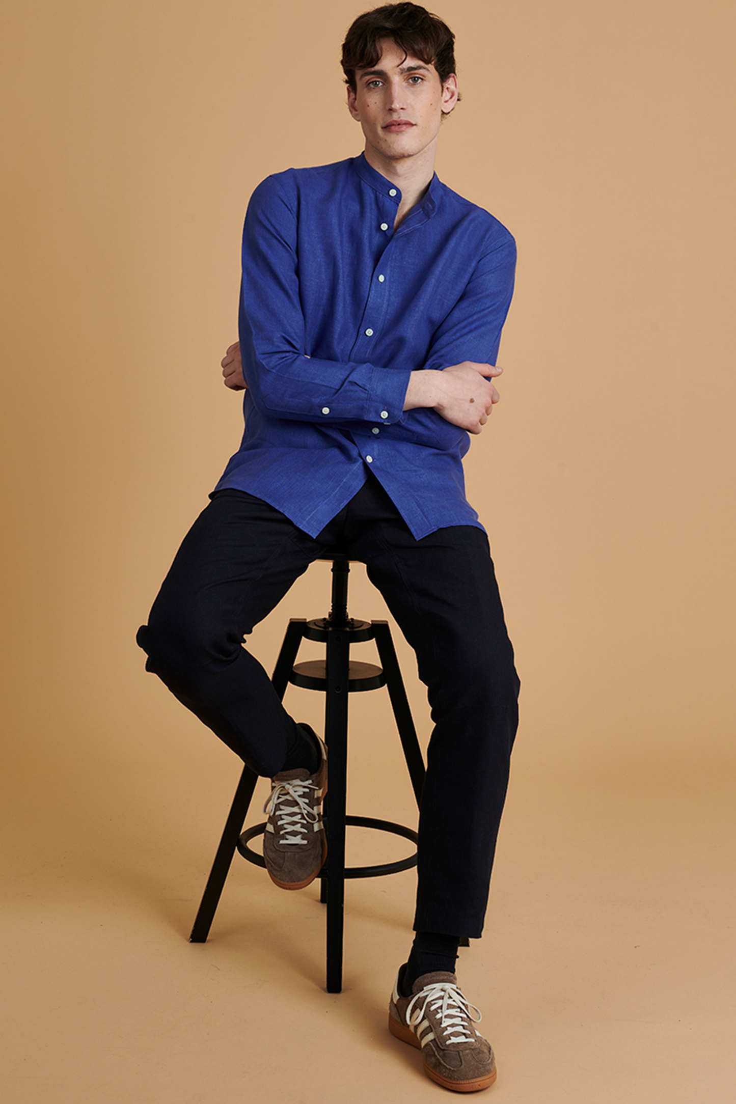 Patch Pocket Trousers Navy Blue