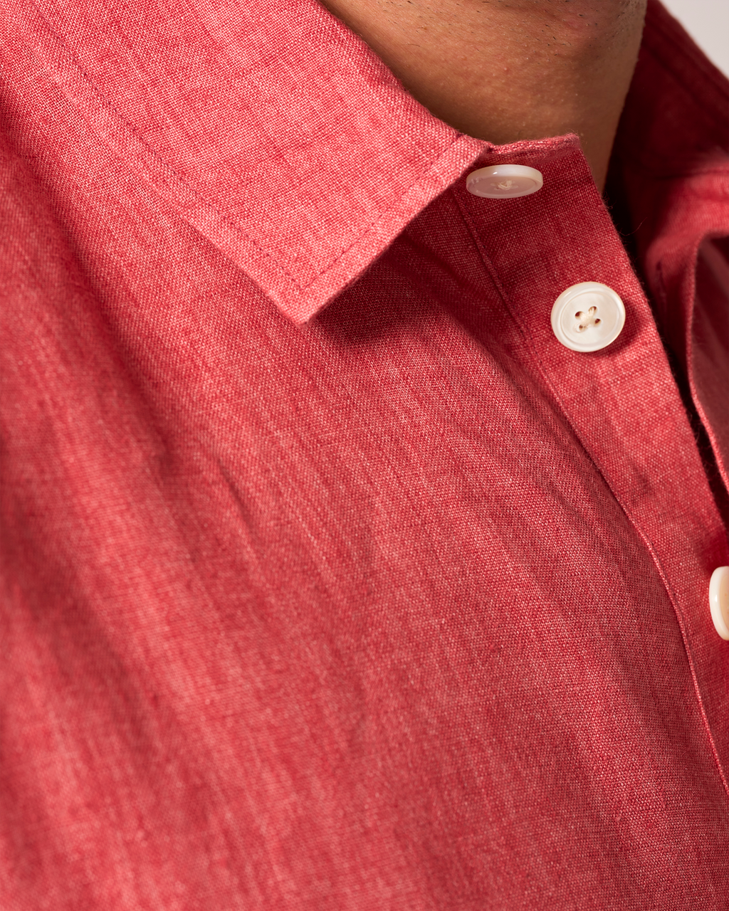 Linen Short Sleeve Smock Crimson Delave