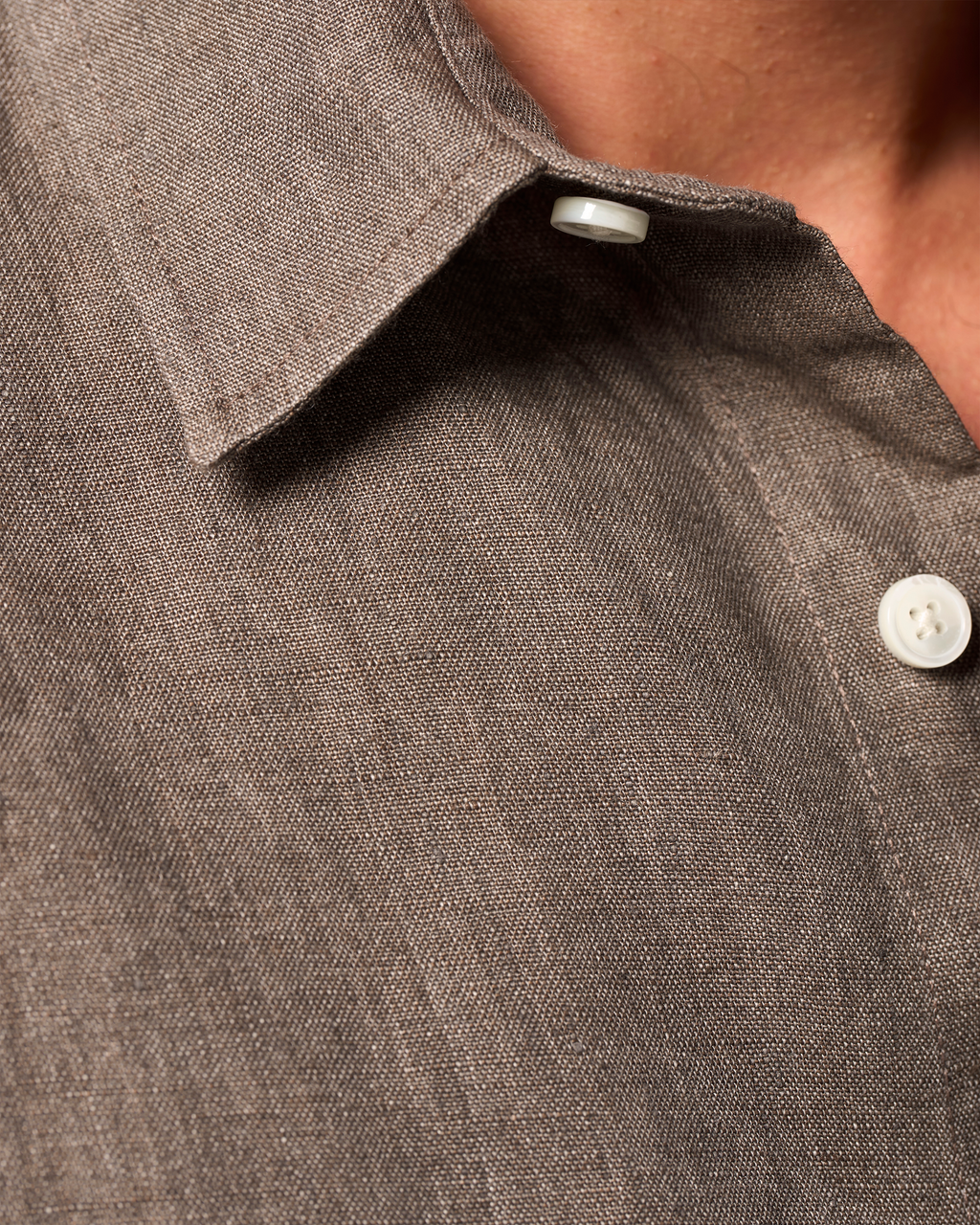 Linen Signature Shirt Taupe