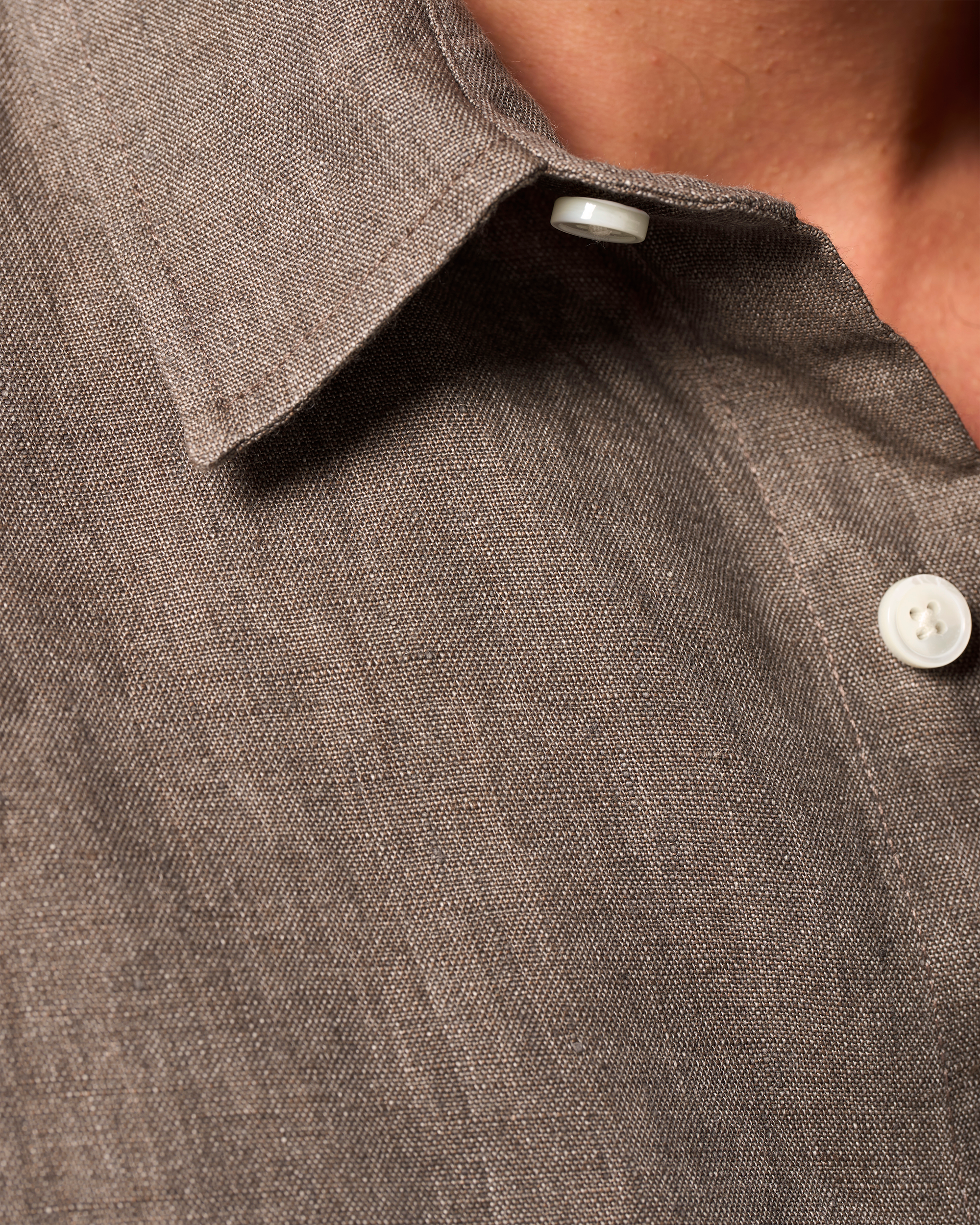 Linen Signature Shirt Taupe