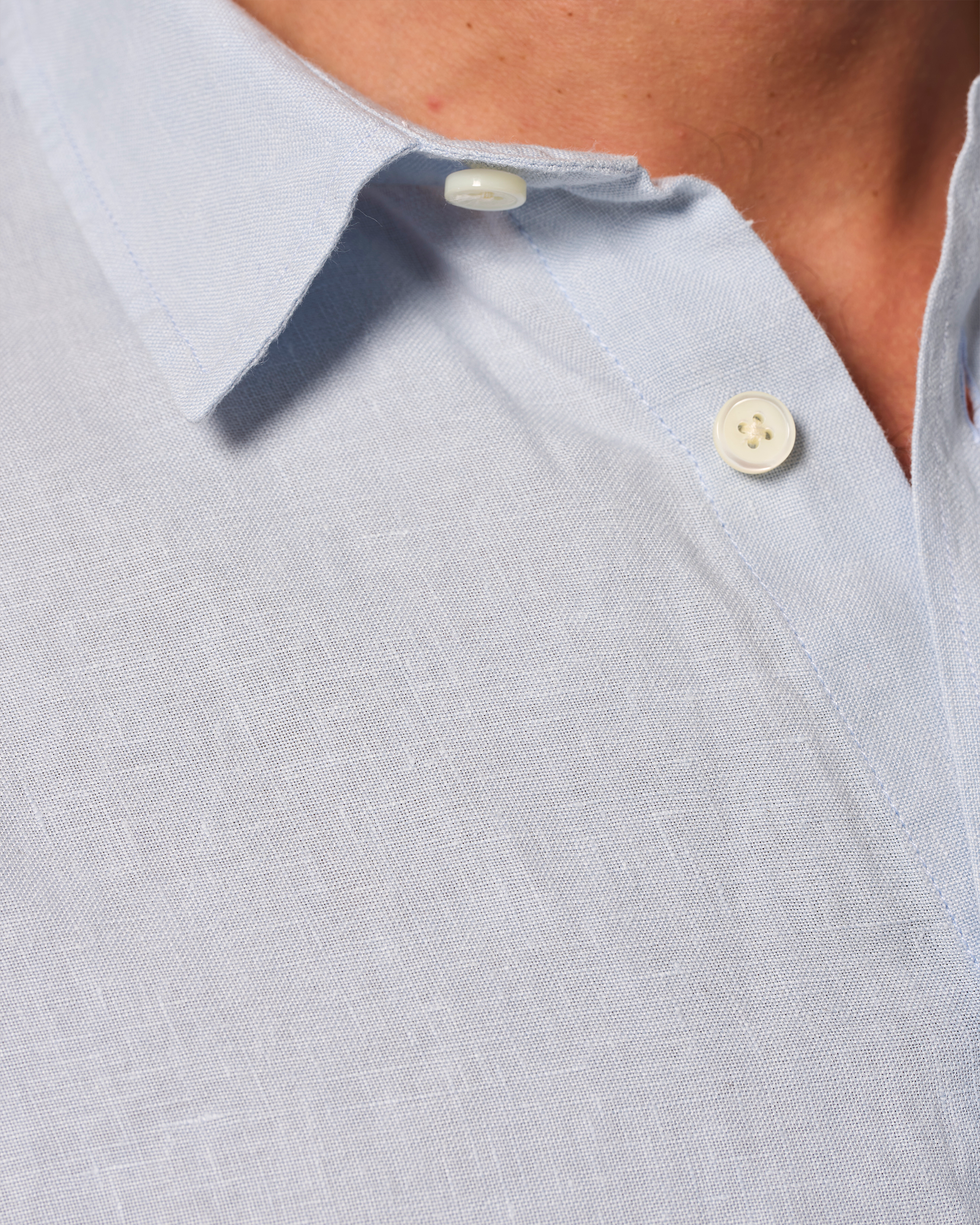 Linen Signature Shirt Sky Blue