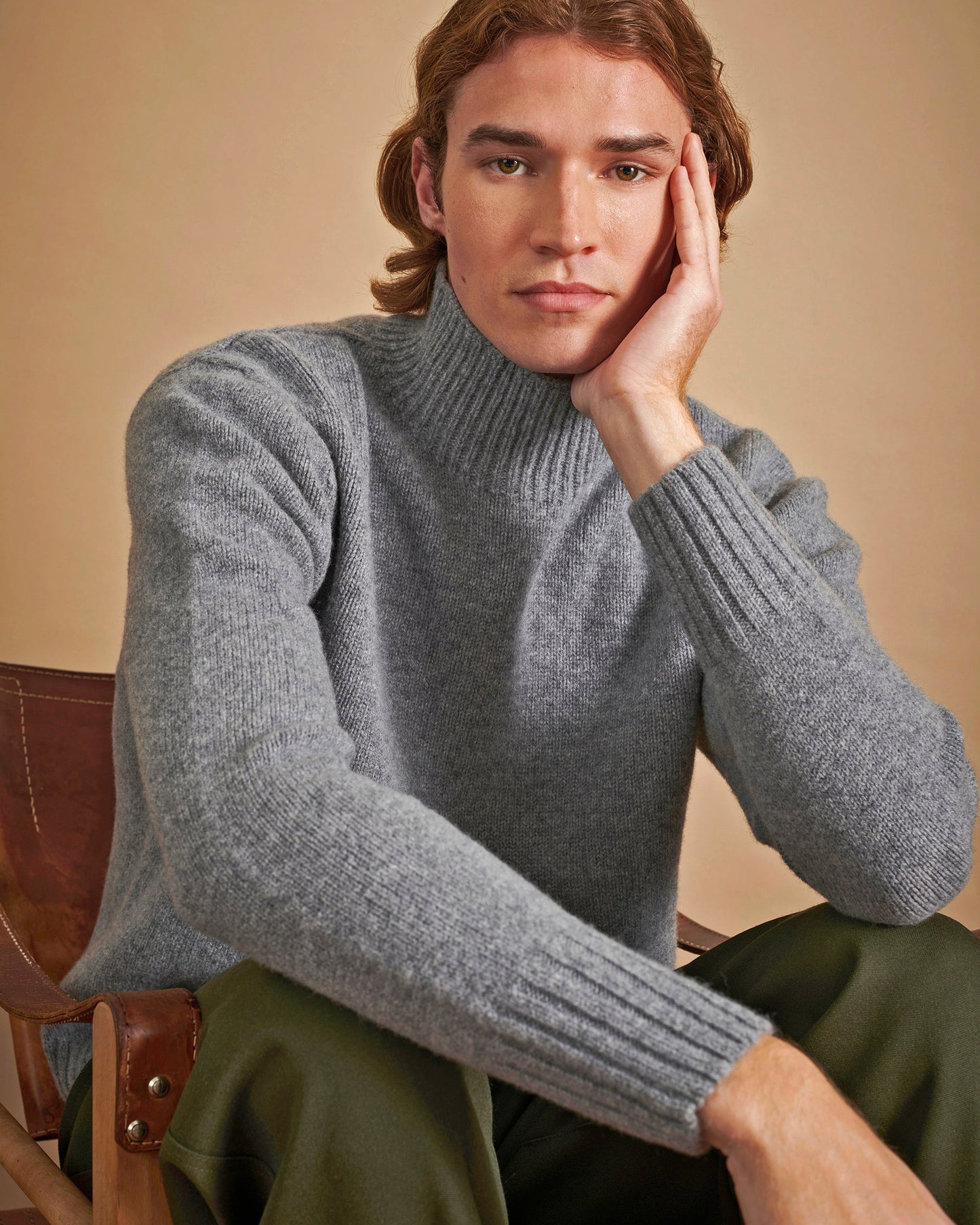 Super Geelong Mock Neck Grey Melange