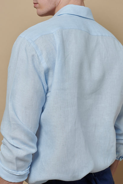 Linen Holiday Signature Shirt Sky