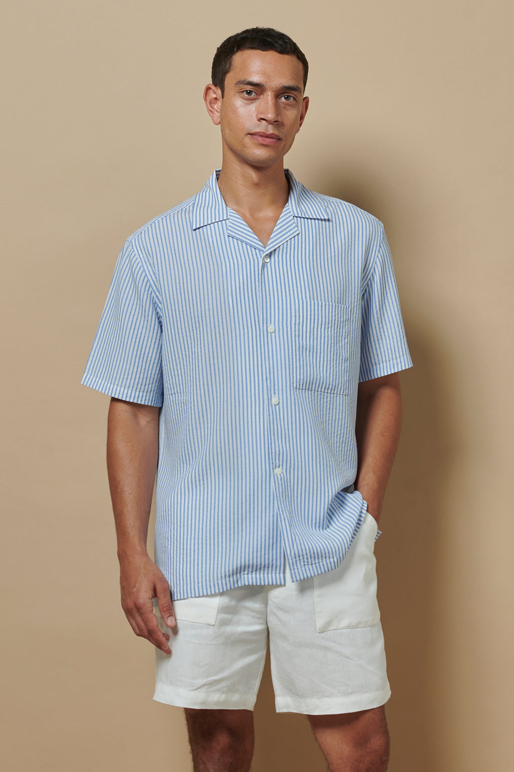 Tencel Cuban Blue Stripe