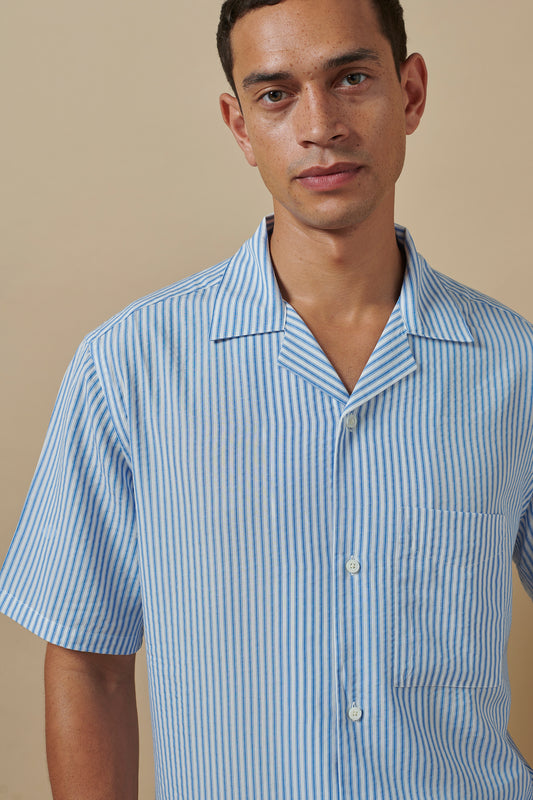 Tencel Cuban Blue Stripe