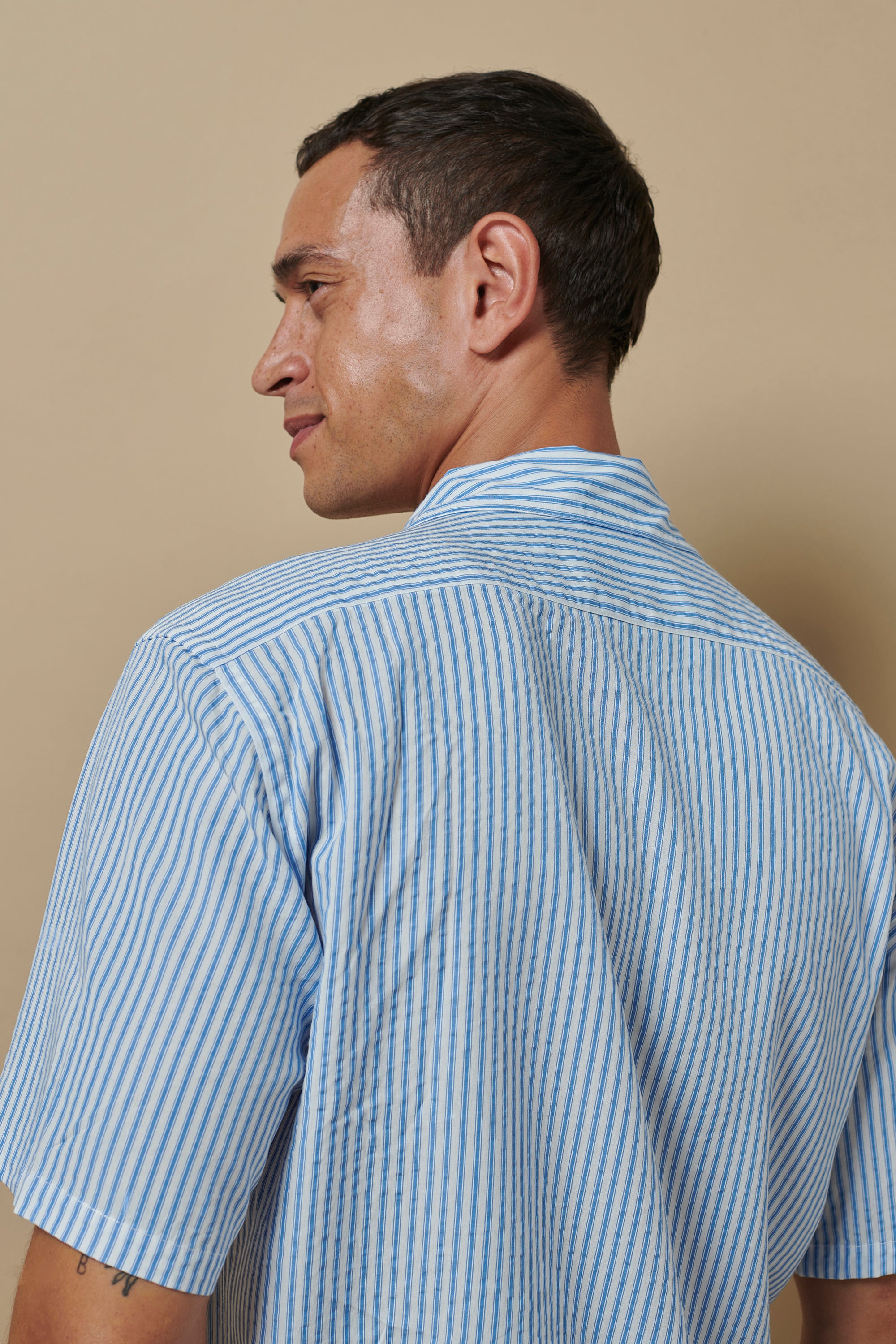 Tencel Cuban Blue Stripe