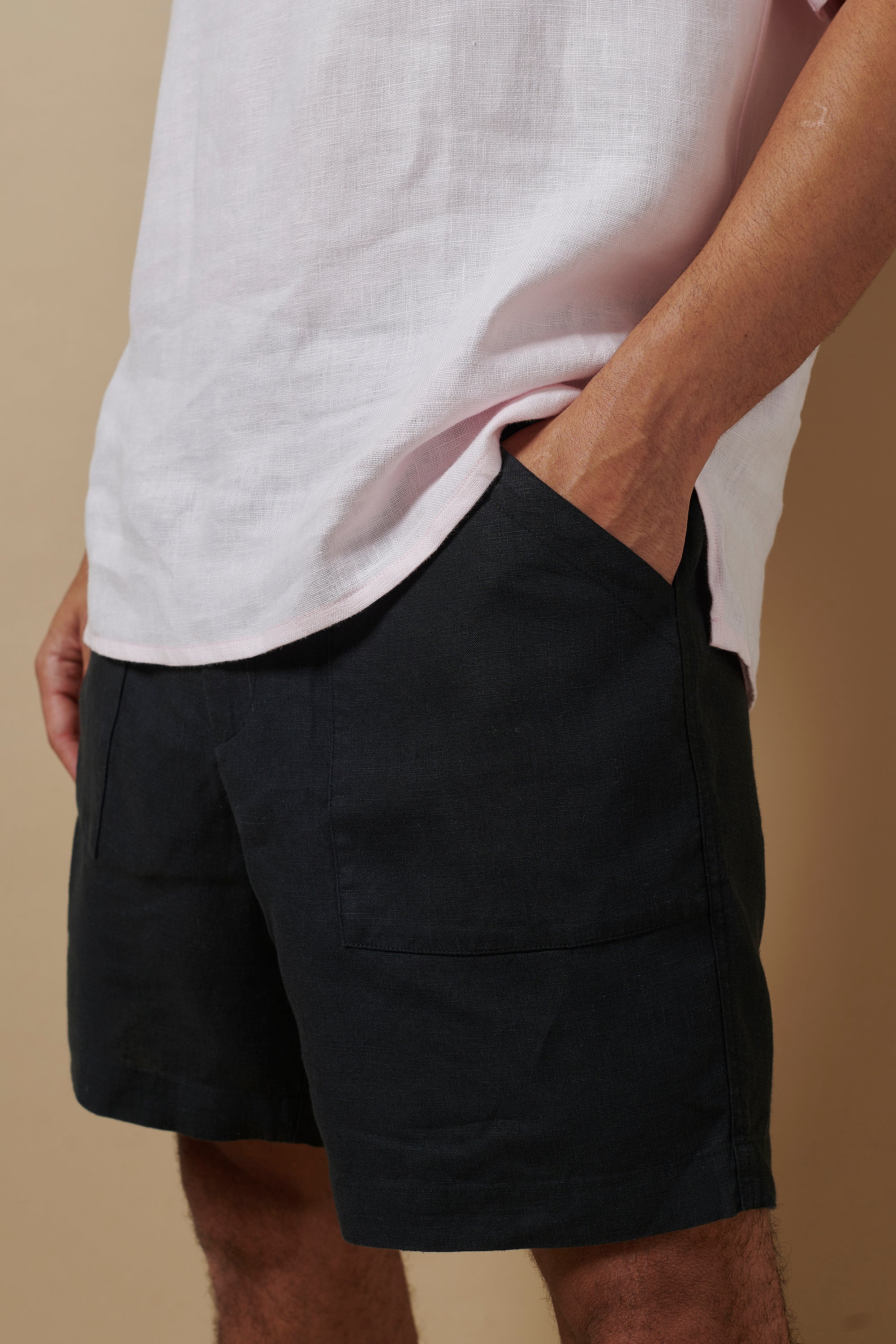 Patch Pocket Shorts Black