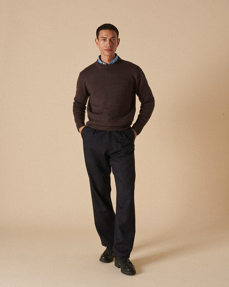 Merino Crewneck Chocolate