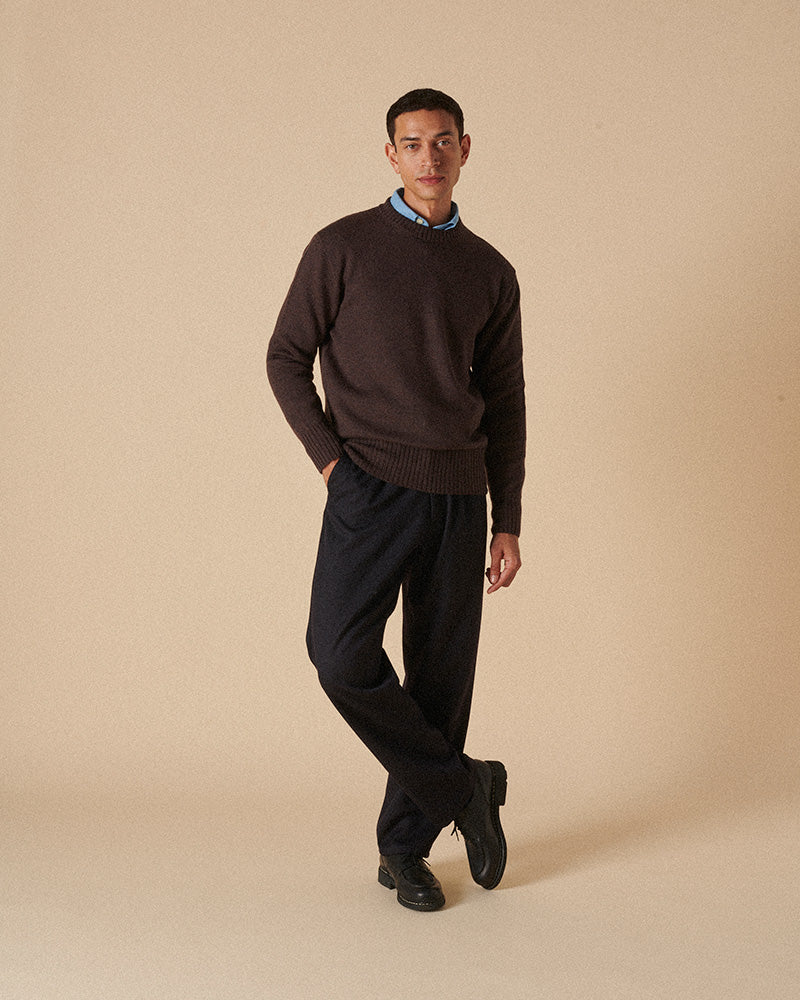 Merino Crewneck Chocolate