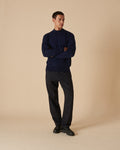 Merino High Neck Crew Ink