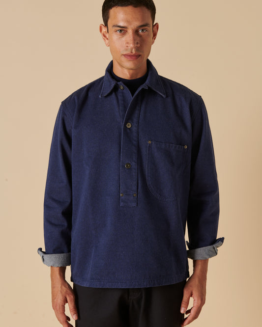 Heavy Cotton Cowboy Smock Indigo Drill
