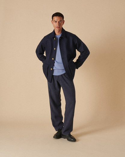Wool Field Jacket Ink Blue
