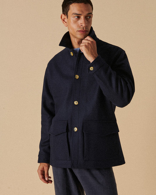 Wool Field Jacket Ink Blue