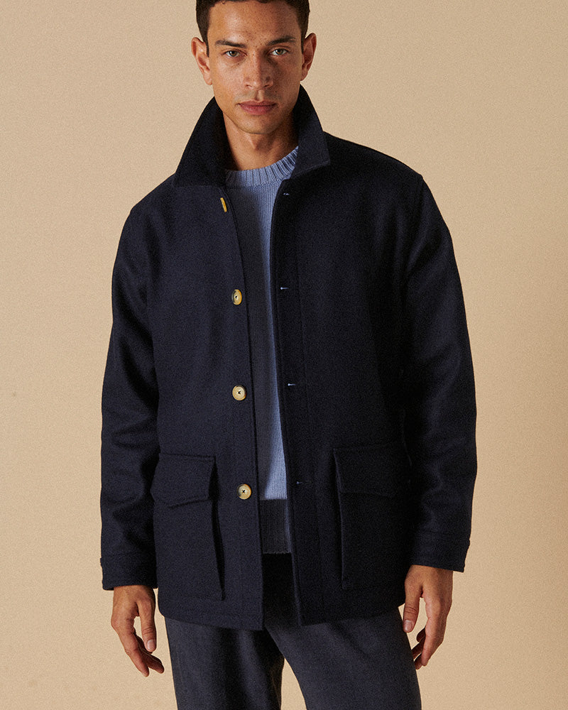 Wool Field Jacket Ink Blue