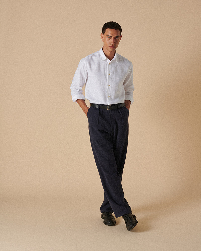 Heavy Linen Signature White