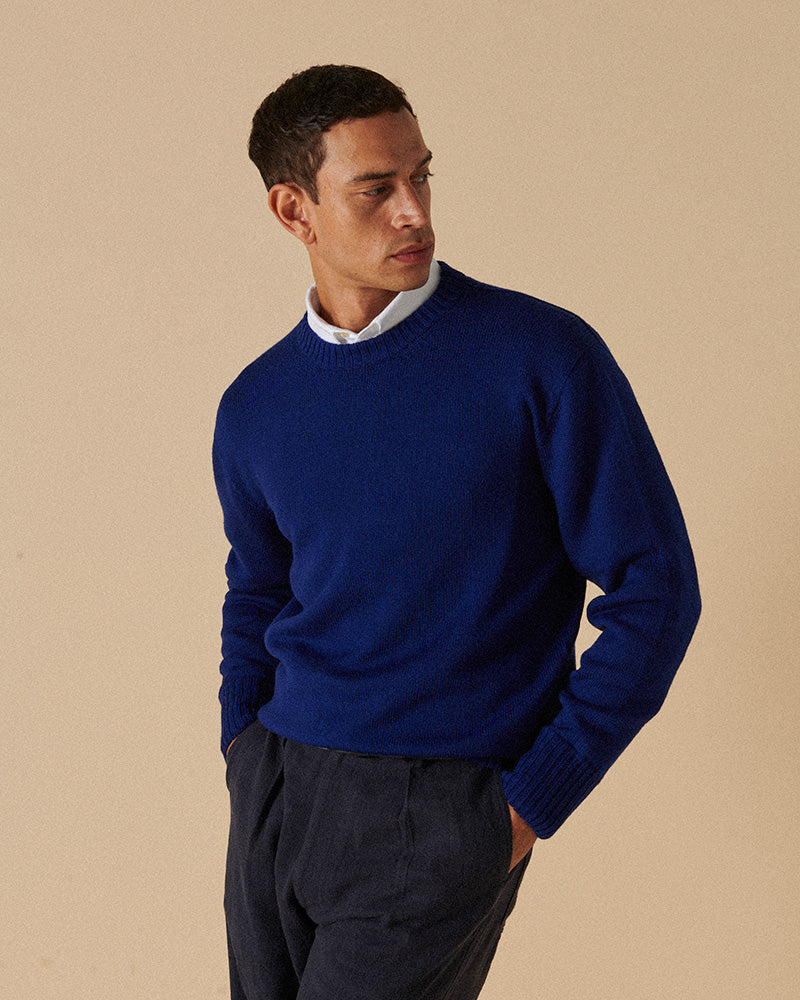 Merino Crewneck Golborne Blue