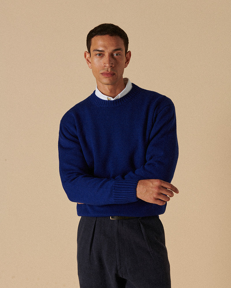 Merino Crewneck Golborne Blue