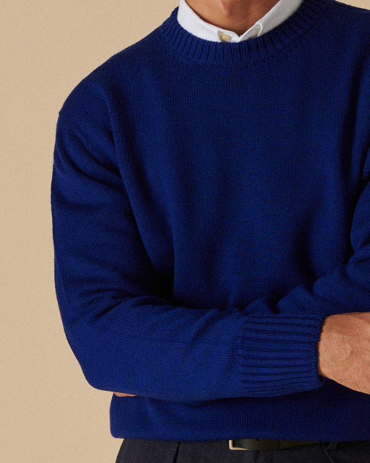 Merino Crewneck Golborne Blue