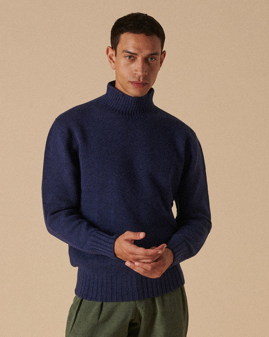 Super Geelong Mock Neck Storm Blue