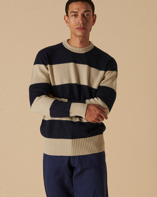 Merino Crewneck Vanguard Stripe